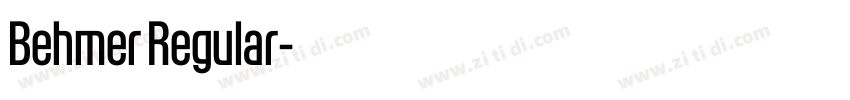 Behmer Regular字体转换